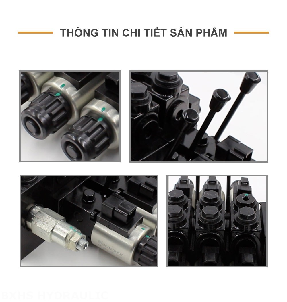 DCV58 Biến áp và thủ công Xy lanh 3 Van định hướng phân đoạn